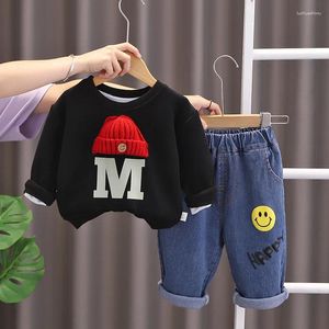 Clothing Sets Boys Autumn Suit Fashion Western Style Long Sleeve Sweater Jeans Two-Piece Set Baby Clothes