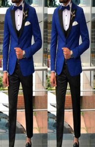 Men039S garnitury Slim Blazers Prabia dla mężczyzn039s Królewskie Blue Wedding Tuxedo Kamizelki Formalne zużycie 3 szt. Slim FIT FOR MEN1924297