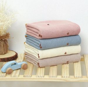 sets Knitted Baby Blanket Newborn 100% Cotton Infant Receiving Blankets Baby Swaddle Wrap Nursery Bedding Quilt Crib Stroller Covers