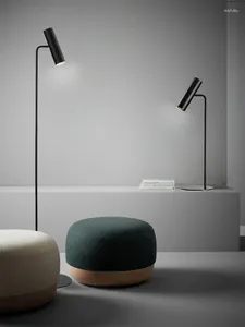 Golvlampor italienska minimalistiska svartlampa vardagsrum grå vit metall mode kreativ personlighet sovrum sovrum stående