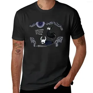 Polos maschile sono sopravvissuto al percorso del dolore-T-shirt Hollow Knight Graphics pesi massimi vintage abiti da uomo T-shirt grafici