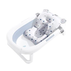 Product Baby Bath Seat Security Bathtub Chair Support Mat Mesh Washable Breathable Soft Comfort Toddler Cushion Pad with Straps Star