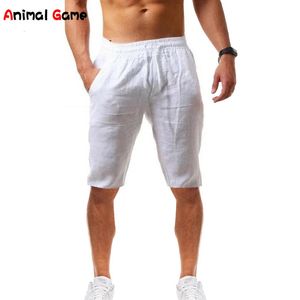 Mens Beach Linen Solid Shorts for Boys Short Homme Mens Short Man Jeans Male Casual Pants 240415