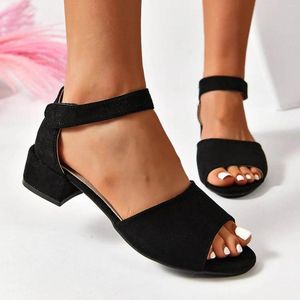 Sandals Leather For Women Arch Support Women'S Shoes Low Heel Solid Color Strappy Lightweight Leopard Wedges 2024