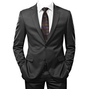 Anzüge Black Business Men Suits Slim Fit 2 -teils formelles Hochzeitstuxedo für Bräutigam gekerbtes Revers -Custom Office Männlicher Modekostüm