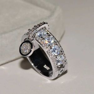 Кольца Ring Rings Luxury White циркона обручальное кольцо винтажное розовое золото свадьба для женских ювелирных украшений H240425