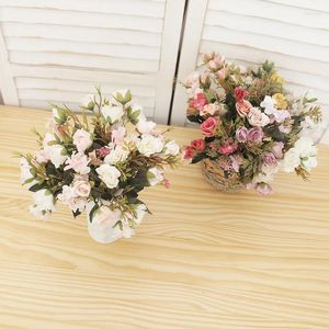 Decorative Flowers 30cm Rose Artificial Flower Silk Bouquet for Wedding Home Decoration Outdoor Christmas Birthday Gift DIY Fake Arrangement