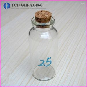 Lagringsflaskor 300 st 25 ml glasflaska med korklock kosmetiska testflaskor tom parfym packar litet essens oljebehållare serum