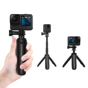 Zubehör für Gopro Vlog Tripod Foldable Tripod Mini Tragbarer Monopod für Go Pro Hero 11 10 Schwarze Session Osmo Actionkamera Zubehör