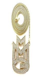 Cara Ny Iced Out Maybach Music Group MMG Pendant 36 Franco Chain Maxi Halsband Hip Hop Necklace Emen039s Chokers Halsband JE9859497