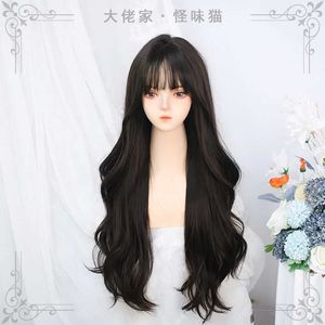 ロングボスヘッドカーリーセットロリータフルナチュラルビッグヘアインスタグラム優しいカバーウィッグ送料無料