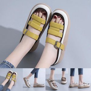 Slippers 2024 Summer Cute Sandals For Women Beach Suede Wedge Size 12 Close Toe Dressy