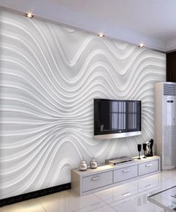 Papel de parede mural personalizado Modern simples estéreo abstrato curvas linha papel de parede sala de estar de tv sofá el adesivas 3d de parede 28098349