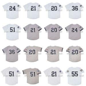 Kob 2000 retro 51 Bernie Williams Jersey 55 Hideki Matsui 24 Tino Martinez 21 20 Jorge Posada 36 David Cone Ws Vintage Baseball