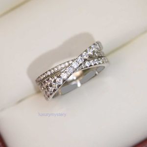 Tricyklisk Cross Diamond Designer Ring pekin Diamond Finger Ring Stapble Ring Fashion Diamond Ring Gift