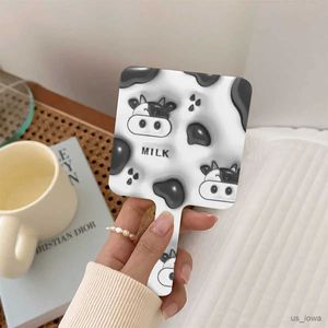 Mirrors Creative Cow Handheld Cosmetic Mirror Square Shape with Handle SPA Salon Personalized Compact Makeup Mirrors