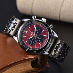 2023 2024 Neue Herren Watch Quartz Luxus Navitimer Breitlin Navitimer Uhr B01 Dial Marke Chronographen Belt Steel Gurt hochwertige Armbanduhr Männer Uhren BR-02