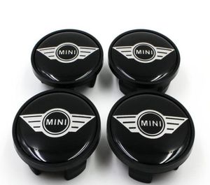 4pcslot 54mm emblema de carro preto para mini cooper mini asas de roda o cubo central tampa de tampa se encaixa na maioria das rodas Crachá à prova de poeira 36311171157375