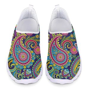 Boots Nursing Shoes For Women Paisley Art Design Loafers Woman Slip On Flats Mesh Sneakers Summer Ladies Casual Sport Jogging Shoes