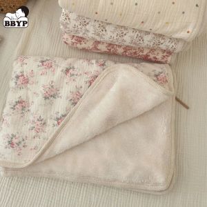 sets Baby Flower Print Muslin Blanket Quilt for Summer Infant Floral Muslin Comforter Napping Cover for Baby Bedding Quilts For Winte