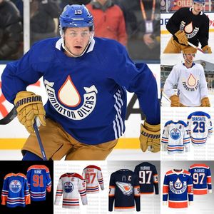 Connor McDavid 2023 Heritage Classic Oilers Jersey Leon Draisaitl Ryan McLeod Ryan Nugent-Hopkins Derek Shore Warren Foegele Dylan Holloway Practice-Worn Jersey