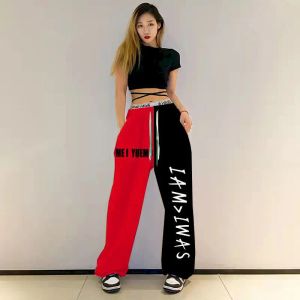 Capris Original Persönlichkeit Sweat Hosen Frauen Fashion Print Hiphop Hosen Jazz Jogginghose Casual Lose Shuffle Dance Sporty Hosen