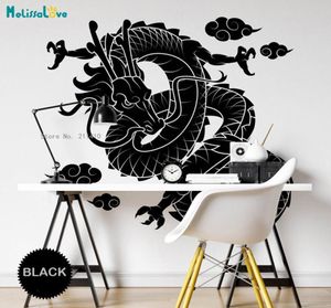 Adesivi a parete di grandi dimensioni Dragon Decal Arte Tattoo Dish Home Oriental soggiorno camera da letto Rimovibile YT61824752656