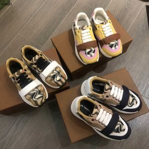 Brand Kids Sneakers Lace-Up Baby Shoes Size 26-35 Box Protection Girls Shoes Multi Color Clisling Design Boys Shoes 24April