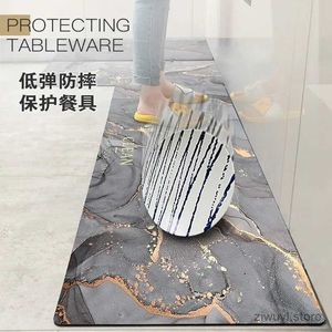 Mattor tvättbara icke-halkkök matta högkvalitativa långa golvmattor och matta PVC mattmatta för kök anti slip diatomite badmattor