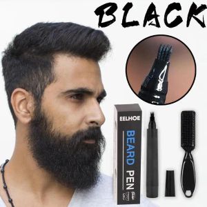 Produkter Skäggfyllning Pen Kit Barber Pencil med pensel Male Tool Hair Eyebrow Gravering Form Mustasch Styling Salong Reparationsverktyg