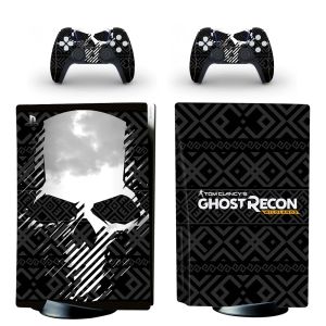 Klistermärken Ghost Recon PS5 Standard Disc Skin Sticker Decal Cover för PlayStation 5 Console och 2 Controllers PS5 Disk Skin Vinyl