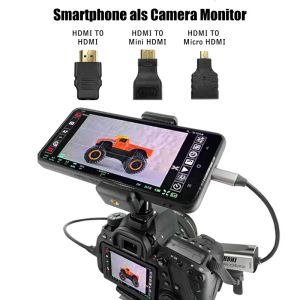 Студия адаптер HDMI для Android Pleash Plaint Monitor Monitor Vlog YouTuber кинокомейкер видео снят видео карты DVD Camera Live Запись