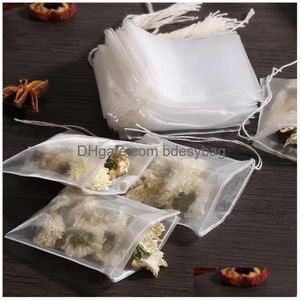 Too 100pcs ferramentas descartáveis bolsas de café filtro alimentos grau de nylon d linha de chás perfumada de telescha de tenda de sopa filtros de bolsa gota entrega homd dhchu s s rop elivery hchu