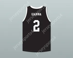 사용자 정의 이름 Mens 청소년/어린이 Gianna 2 Mamba Ballers Black Basketball Jersey 버전 4 스티치 S-6XL