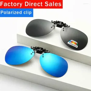 Occhiali da sole alla moda -Selling clip rana in stile polarizzato occhiali da piopia visione notturna del conducente pieghevole