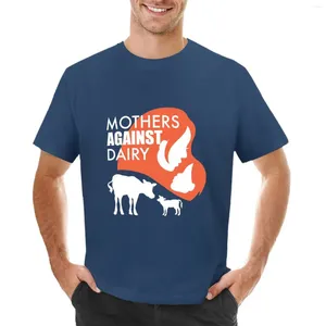 Men's Polos Mothers Against Dairy Shirts T-shirt Summer Tops Customs Boys Whites Oversizeds Men T Shirt