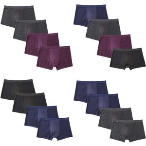 Herren 4pcs/Los Höschen Männliche Underpants Man Pack Shorts Boxer Unterwäsche Slip Homme Calzoncillos Bambusloch Großgröße 5xl6xl7xl 220423