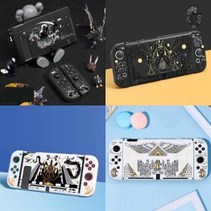 Cases Hot Sales Skin TPU Soft Protective Case For Nintendo Switch Oled NS JoyCon Front Back Housing Shell Full Bumper Cover Protector