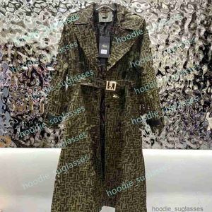 2024新しいデザイナーの女性ジャケットファッションレターGプリント女性ウィンドブレーカージャケット高品質のウエストラップジャケットコート
