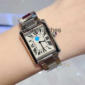 Dials Working Automatic Watches carter New Steel Strip Small Tank Series W5200013 Quartz Watch for Women