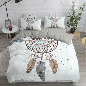 Conjunto de roupas de apanhador de sonho Conjunto de roupas de cama elegante e elegante cover de edredão