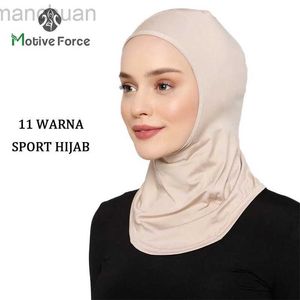 Hidżabs islamski sport modalny jedwab hidżab hidżabs for woman abayas kobiet koszulki turbany satynowe szalik głowa muzułmańska instancyjna głowa D240425