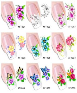 Whole60Sheets XF1001XF1060 Nail Art Water Tranfer Sticker Nails Beauty Wraps Foil Polish Decals Temporary Tattoos Watermark4761359