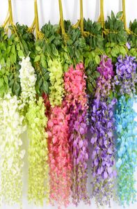 7 färger elegant konstgjorda sidenblomma Wisteria Flower Vine Rattan för Home Garden Party Wedding Decoration 10cm tillgänglig6183211