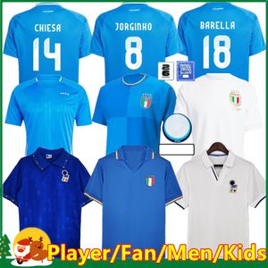 CHIESA Soccer Jerseys 24 25 Italy RASPADORI VERRATTI BARELLA DONNARUMMA Shirt TOTTI LORENZO POLITANO ZANIOLO MIRETTI Football uniform Men kids kit