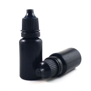 Flaschen 50pcs Schwarze Tropfenflaschen quetschable Augentropfenflasche Antitheft Cap leere Plastik Flüssigkeit Eyedrops Fläschchen 5 ml 10 ml 15 ml 20 ml