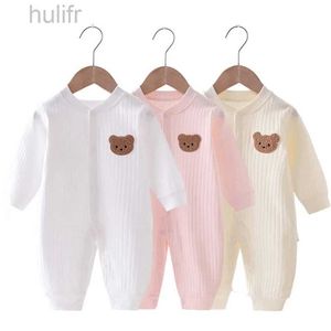 Tırmatçılar yeni doğan tulum pamuk sonbahar bahar bebek romper kızlar kızlar kızlar bebek tek parça çocuklar onesie ev boş zaman giymek D240425