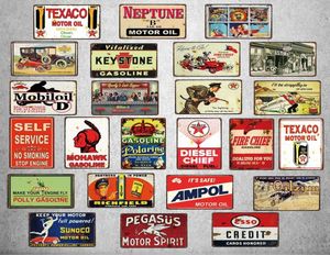 Motorolja retro tennskylt Shabby Chic Metal Wall Art Home Motorcykel Auto Tire Shop Garage Gas Station vardagsrum Hemdekoration2683860