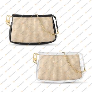 Ladies Fashion Casual Designer Luxury Mini Pochette Accessoires Chain Bag Plånbok Key Pouch Coin Purses Credit Card Holder Top Mirror Quality M82472