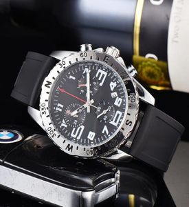 2022 Säljer Men039S rostfritt stål Quartz Watch 6 Hands Funktion 43mm rostfritt stål Sapphire Vattenbeständig Luminous3510615